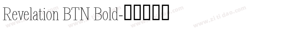 Revelation BTN Bold字体转换